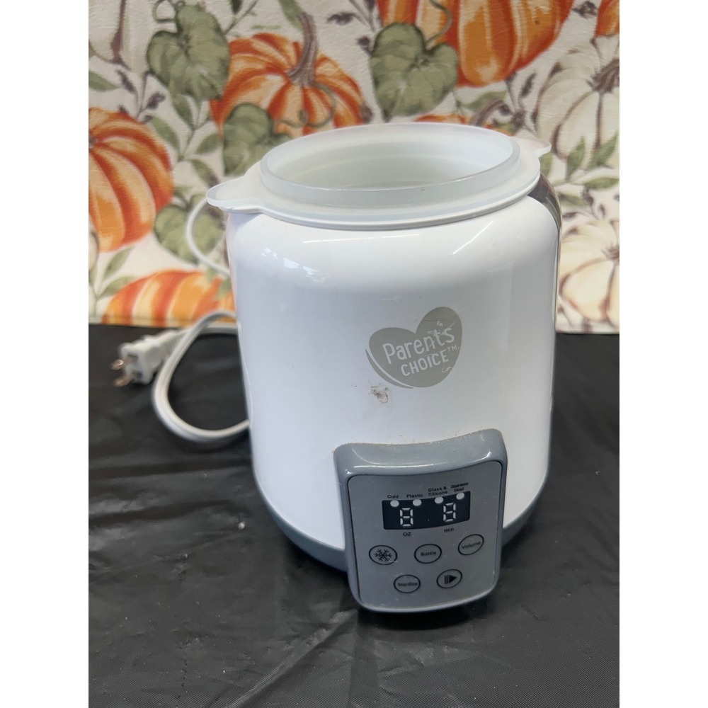 Parents Choice Digital Baby Bottle Warmer and Sterilizer White Gray Electric